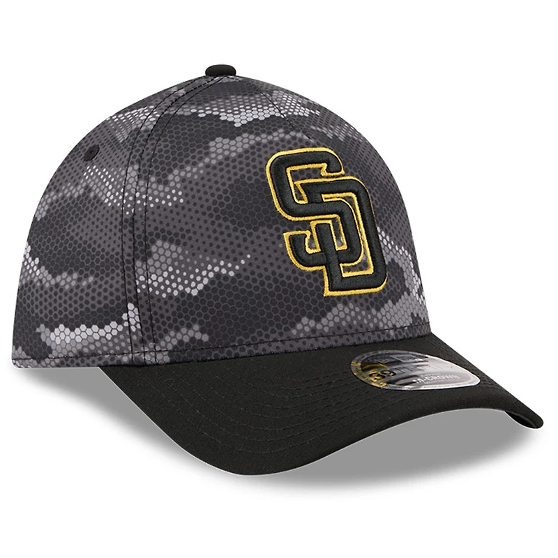Men's New Era Black San Diego Padres Camo 39THIRTY A-Frame Flex Hat