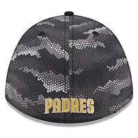 Men's New Era Black San Diego Padres Camo 39THIRTY A-Frame Flex Hat
