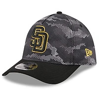 Men's New Era Black San Diego Padres Camo 39THIRTY A-Frame Flex Hat