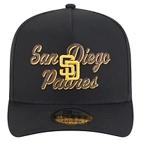Casquette snapback 9FIFTY A-Frame noire New Era pour homme, motif chaînette des Padres de San Diego
