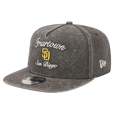 Men's New Era Black San Diego Padres City Slogan A-Frame 9FIFTY Snapback Hat
