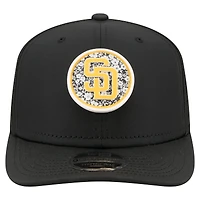 Men's New Era  Black San Diego Padres Floral Patch 9SEVENTY Adjustable Hat