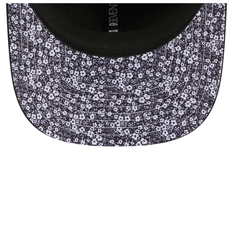 Men's New Era  Black San Diego Padres Floral Patch 9SEVENTY Adjustable Hat