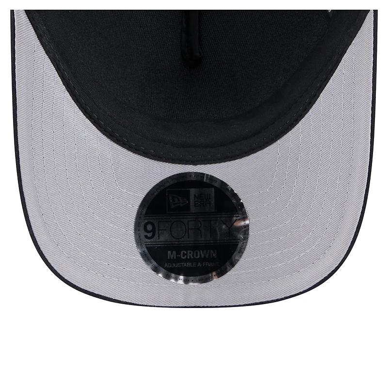 Casquette ajustable noire San Diego Padres Gradient 9FORTY A-Frame M-Crown Trucker de New Era pour homme