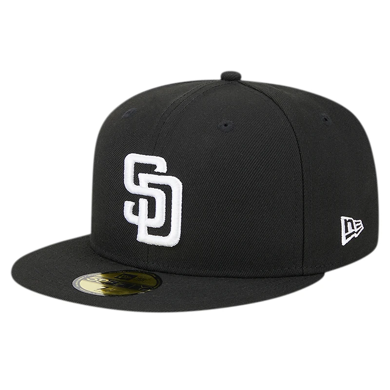 Men's New Era Black San Diego Padres Logo 59FIFTY Fitted Hat