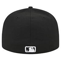 Casquette ajustée 59FIFTY noire avec logo des San Diego Padres New Era pour hommes