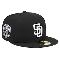 Men's New Era Black San Diego Padres Logo 59FIFTY Fitted Hat