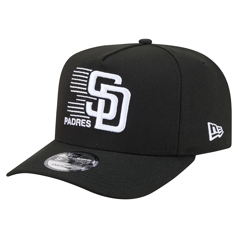 Casquette snapback New Era Motion A-Frame 9FIFTY noire pour homme