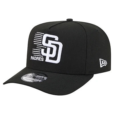 Men's New Era Black San Diego Padres Motion A-Frame 9FIFTY Snapback Hat