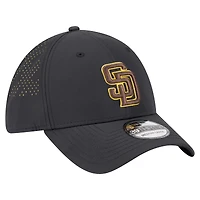 Casquette New Era noire 39THIRTY Flex des Padres de San Diego pour homme