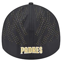 Casquette New Era noire 39THIRTY Flex des Padres de San Diego pour homme