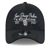 Men's New Era  Black San Diego Padres Script Text 9FORTY A-Frame Adjustable Hat
