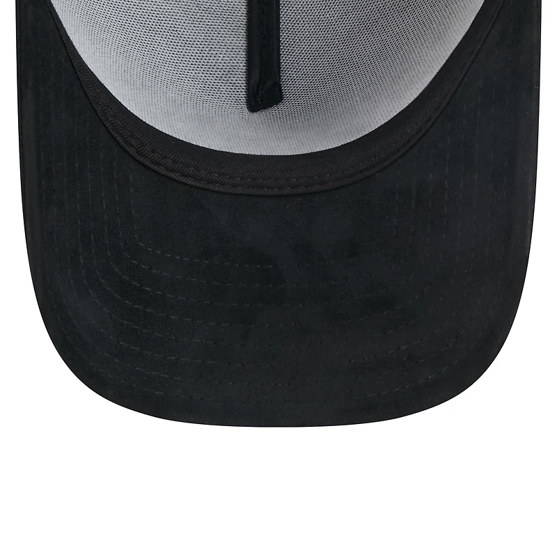 Casquette ajustable New Era 9FORTY A-Frame noire pour homme, logo San Diego Padres.