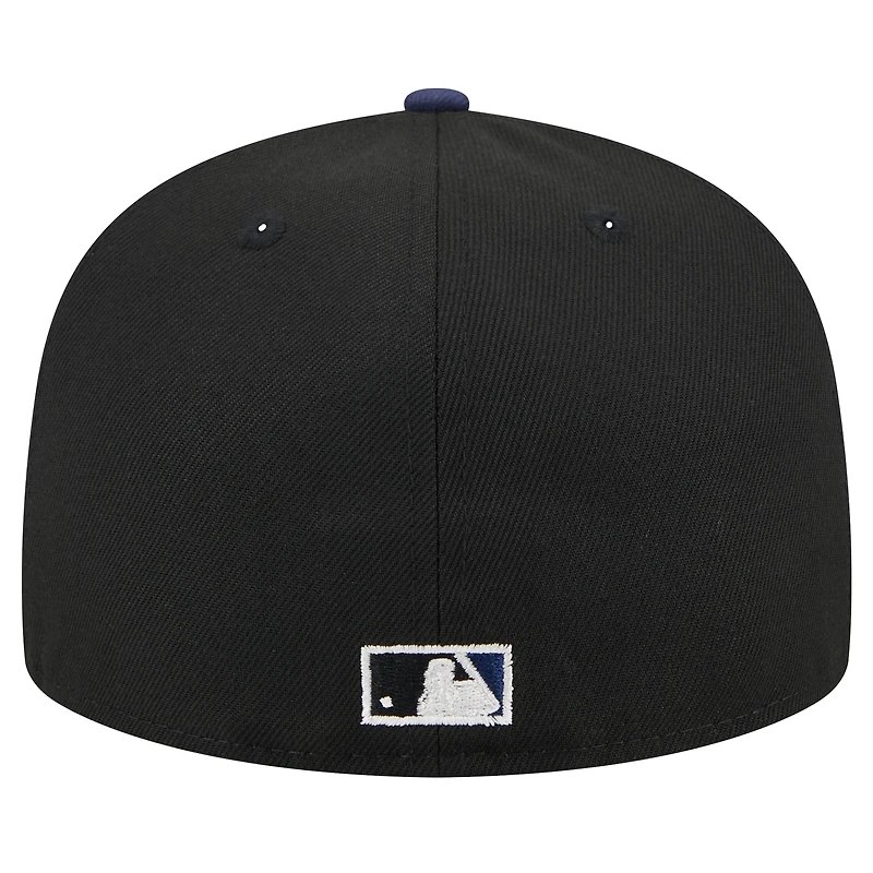 Casquette ajustée 59FIFTY Shadow Stitch noire New Era pour homme avec logo San Diego Padres