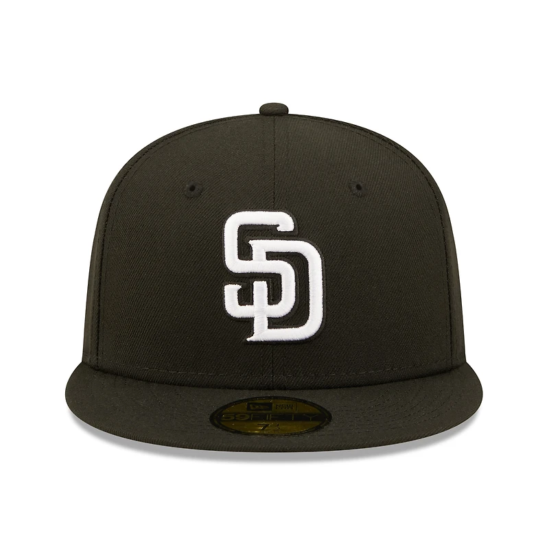 Casquette ajustée 59FIFTY avec logo de l'équipe San Diego Padres New Era noire pour homme