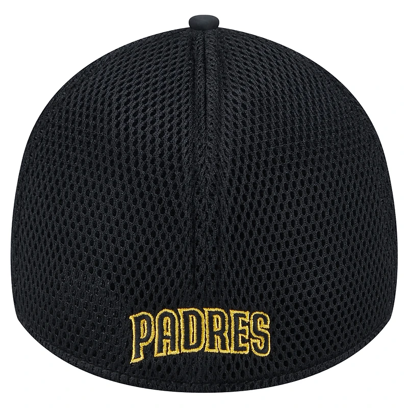 Casquette flexible 39THIRTY Team Tone des San Diego Padres New Era noire pour hommes