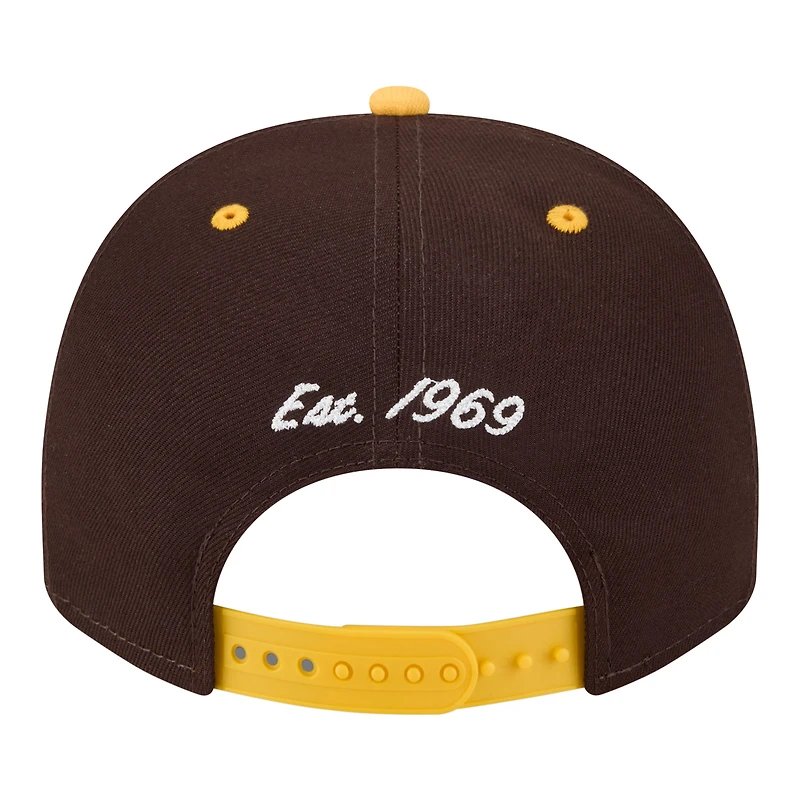 Casquette ajustable New Era marron/or San Diego Padres 9FIFTY pour homme