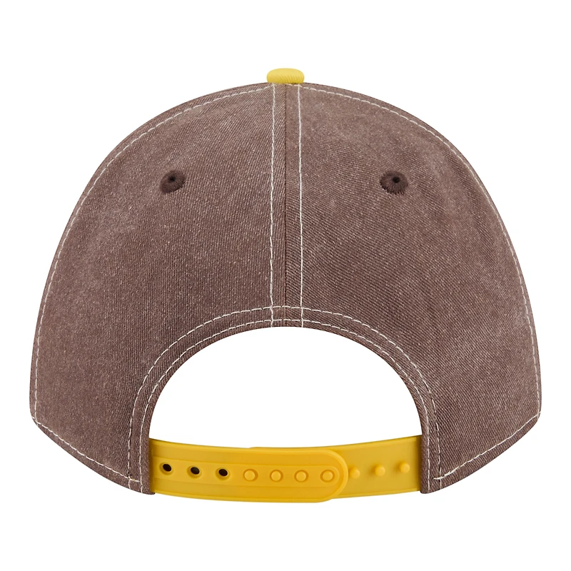 Casquette ajustable New Era marron/or San Diego Padres en feutre M-Crown 9FORTY pour homme