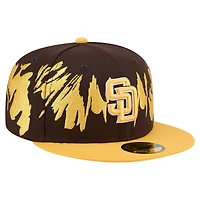 Casquette ajustée 59FIFTY San Diego Padres marron/doré New Era pour homme