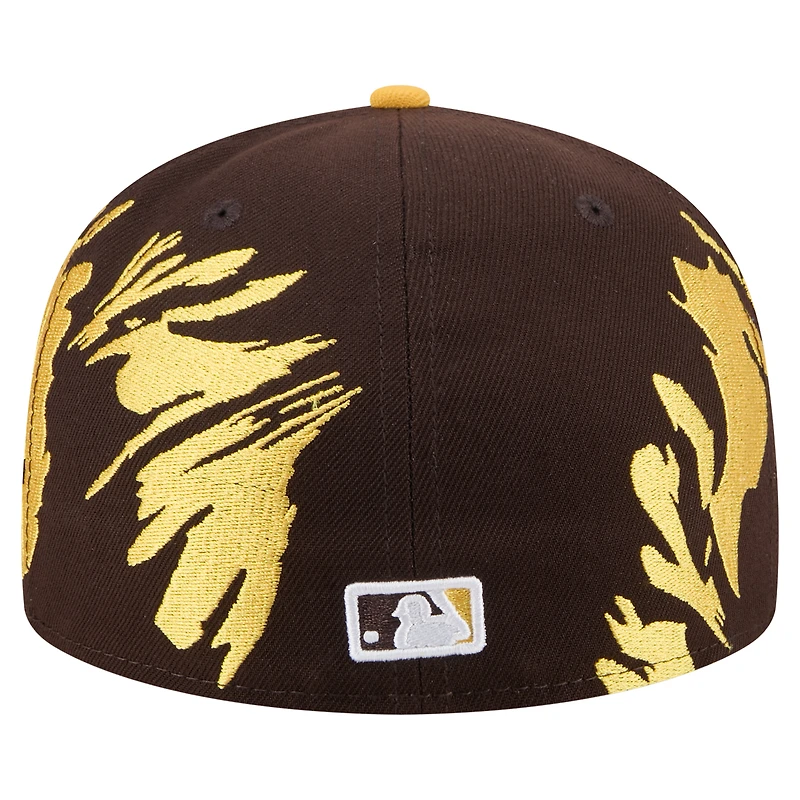 Men's New Era Brown/Gold San Diego Padres Retro Pattern 59FIFTY Fitted Hat
