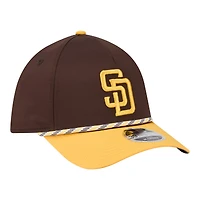 Men's New Era Brown/Gold San Diego Padres Rope M-Crown A-Frame 39THIRTY Flex Hat