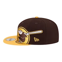 Casquette ajustable New Era marron/or San Diego Padres 9FIFTY pour homme