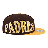 Men's New Era Brown/Gold San Diego Padres Stretched Two-Tone 9FIFTY Adjustable Hat