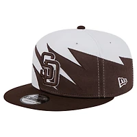 Casquette Snapback Jagged 9FIFTY marron/blanc pour homme de New Era des San Diego Padres