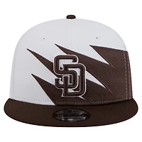 Casquette Snapback Jagged 9FIFTY marron/blanc pour homme de New Era des San Diego Padres