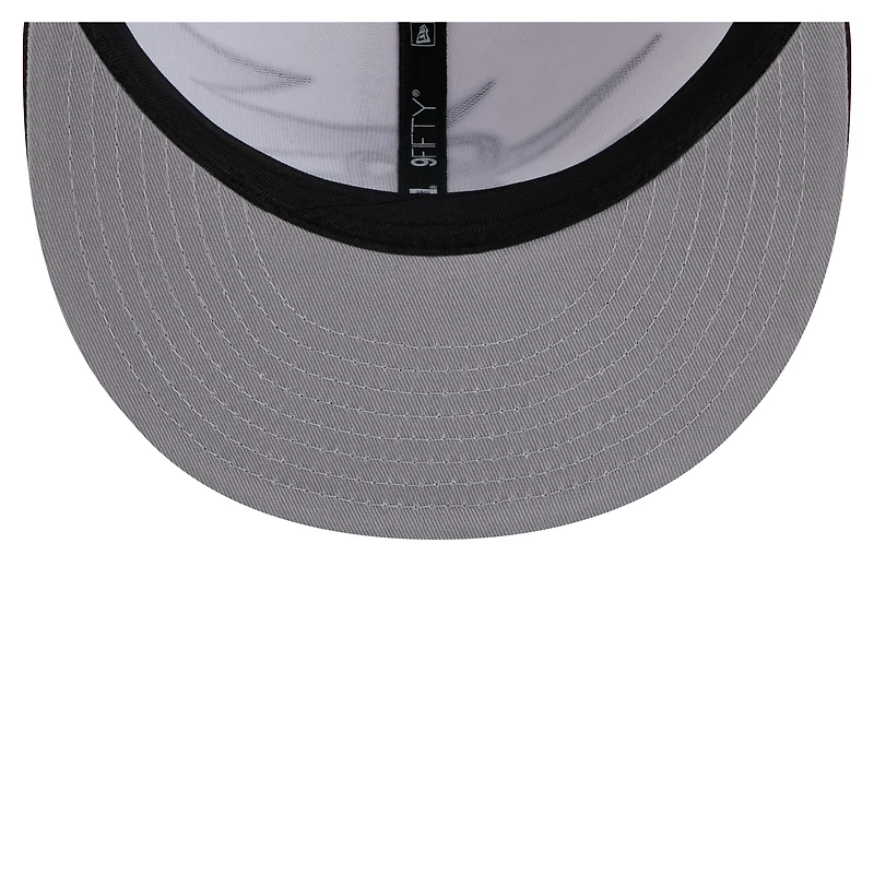 Casquette Snapback Jagged 9FIFTY marron/blanc pour homme de New Era des San Diego Padres