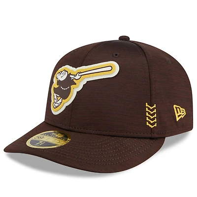 Men's New Era  Brown San Diego Padres 2024 Clubhouse Low Profile 59FIFTY Fitted Hat