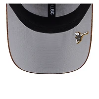 Casquette MLB Clubhouse 39THIRTY Flex marron San Diego Padres 2025 New Era pour homme