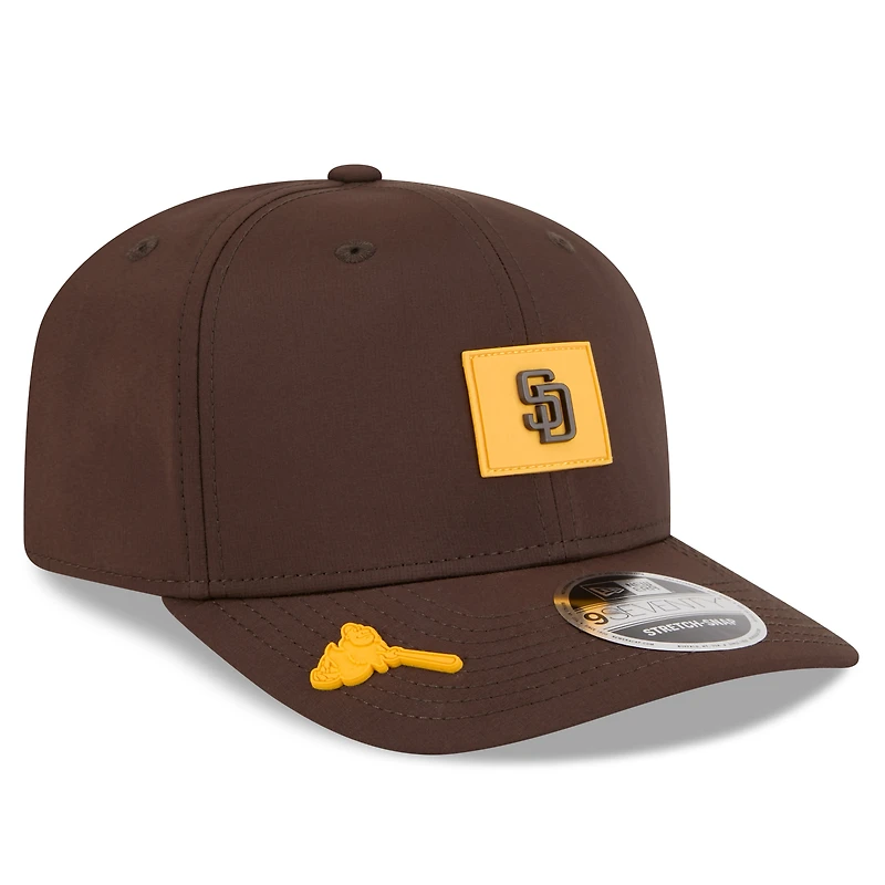 Casquette ajustable New Era marron San Diego Padres 2026 Clubhouse 9SEVENTY pour homme