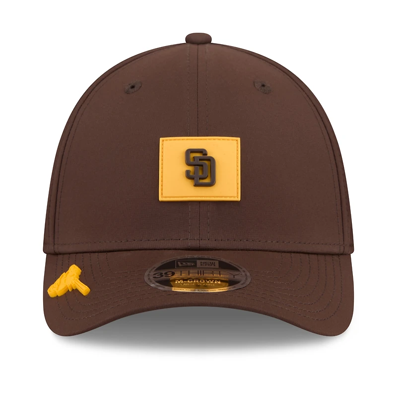 Casquette New Era marron San Diego Padres 2026 Clubhouse M-Crown 39THIRTY Flex pour homme