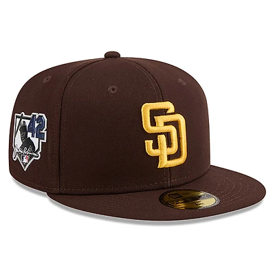 Men's New Era Brown San Diego Padres 2026 Jackie Robinson Day 59FIFTY Fitted Hat