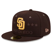 Casquette ajustée New Era marron pour homme, San Diego Padres, match des étoiles de la MLB 2026, modèle 59FIFTY