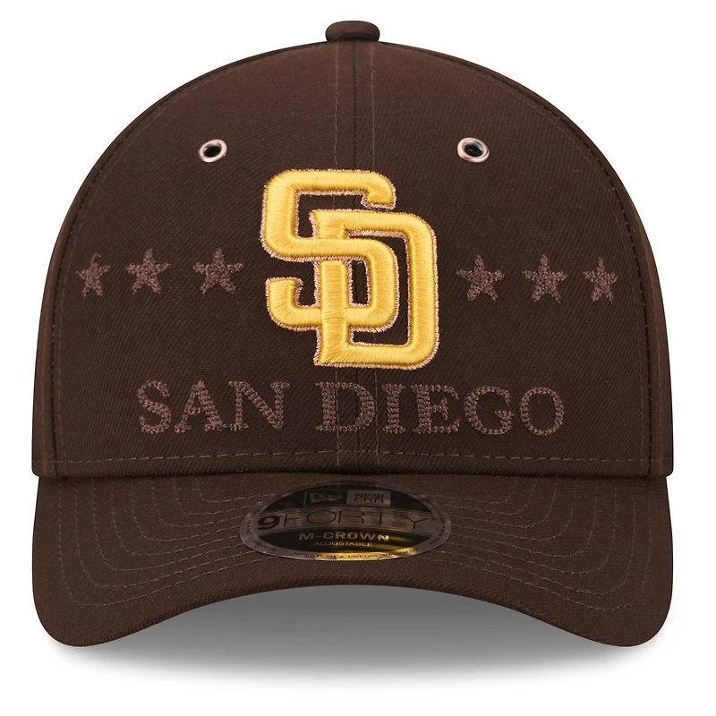 Casquette ajustable New Era marron San Diego Padres 2026 MLB All-Star Game 9FORTY pour homme