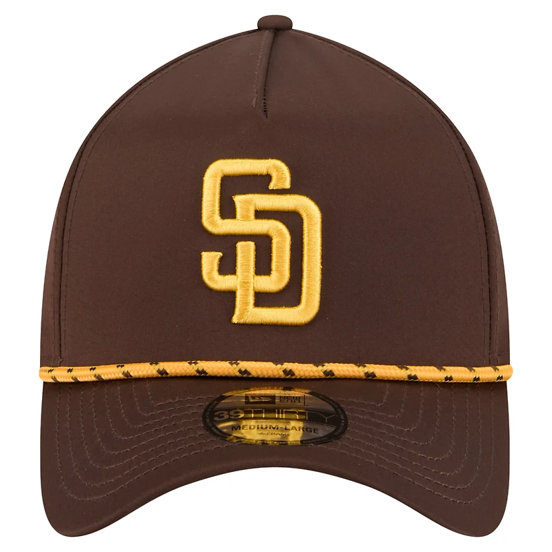 Casquette perforée A-Frame Flex marron New Era 39THIRTY des San Diego Padres pour homme