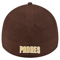 Casquette perforée A-Frame Flex marron New Era 39THIRTY des San Diego Padres pour homme