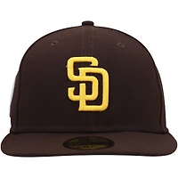 Men's New Era Brown San Diego Padres 9/11 Memorial Side Patch 59FIFTY Fitted Hat
