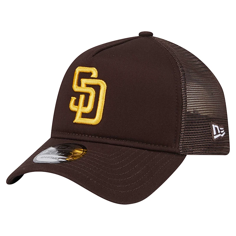 Casquette ajustable A-Frame Trucker 9FORTY San Diego Padres marron New Era pour homme