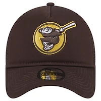 Casquette ajustable A-Frame Trucker 9FORTY San Diego Padres marron New Era pour homme