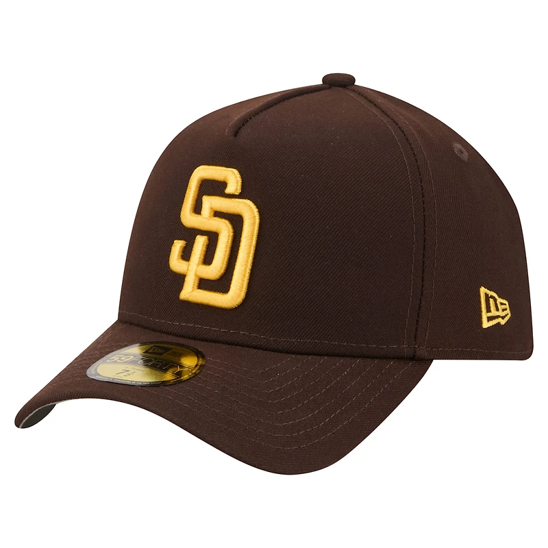 Men's New Era Brown San Diego Padres A-Frame 59FORTY Fitted Hat