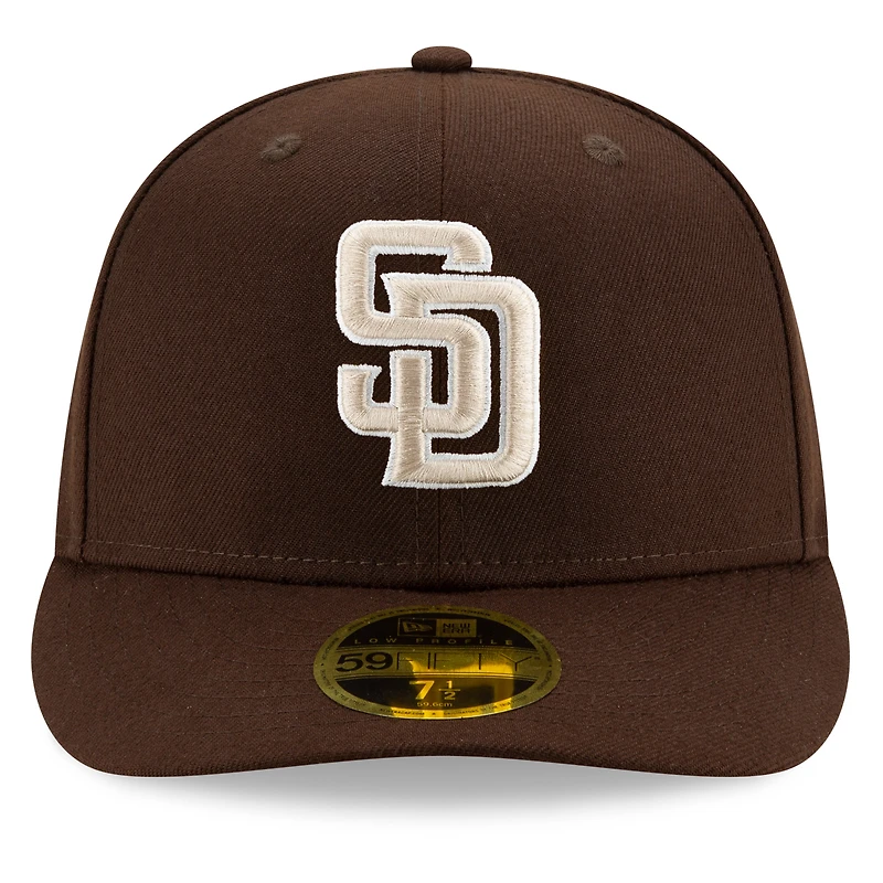 Casquette ajustée 59FIFTY à profil bas pour homme San Diego Padres Alternate 2020 Authentic Collection marron New Era
