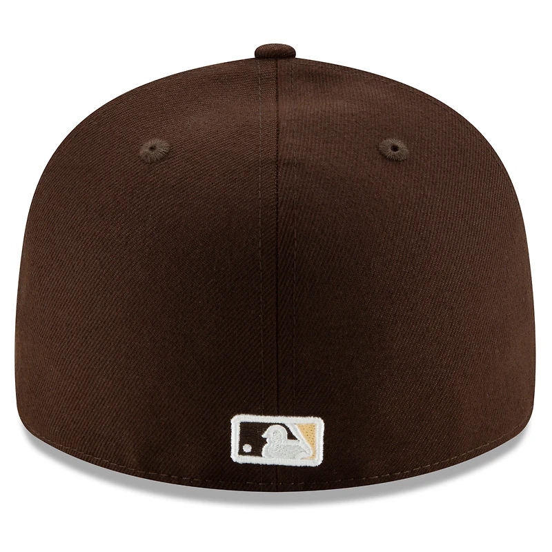Casquette ajustée 59FIFTY à profil bas pour homme San Diego Padres Alternate 2020 Authentic Collection marron New Era