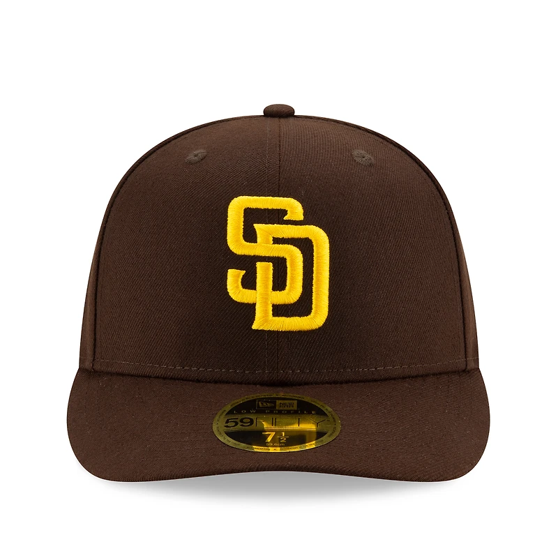 Casquette ajustée 59FIFTY à profil bas On-Field pour homme San Diego Padres Authentic Collection marron New Era