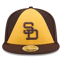 Casquette ajustée 59FIFTY marron New Era pour homme, modèle Temple de la renommée du baseball des Padres San Diego