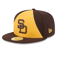 Casquette ajustée 59FIFTY marron New Era pour homme, modèle Temple de la renommée du baseball des Padres San Diego