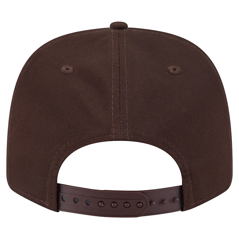 Casquette extensible à bouton-pression New Era marron pour homme avec écusson circulaire 9SEVENTY des Padres de San Diego