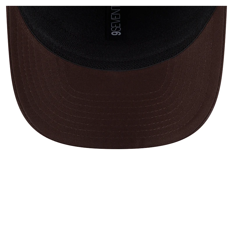 Casquette extensible à bouton-pression New Era marron pour homme avec écusson circulaire 9SEVENTY des Padres de San Diego